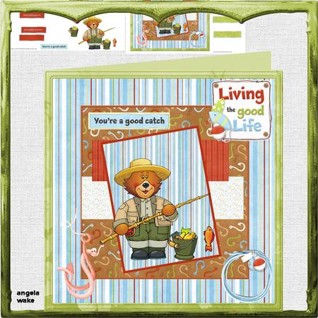 Teddy the Fisherman, 8x8 Card Mini Kit