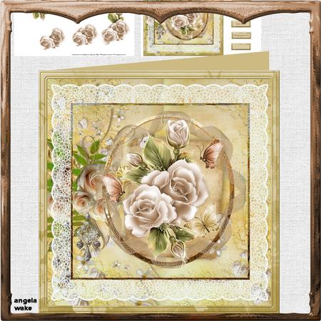 Mothering Sunday Rose 8x8 Card Mini Kit