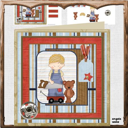 DIY Little Boy 8x8 Card Mini Kit