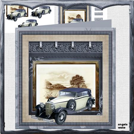 Driving in Style Car 8x8 Card Mini Kit