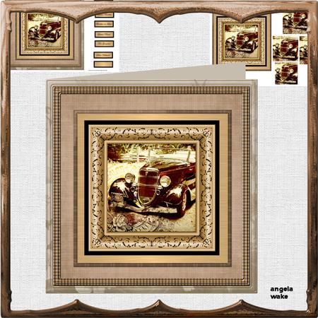 Classic Car 8x8 Card Mini Kit