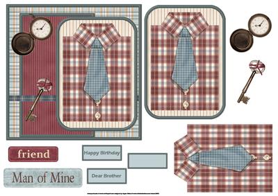 Dad's Shirt Card with Decoupage