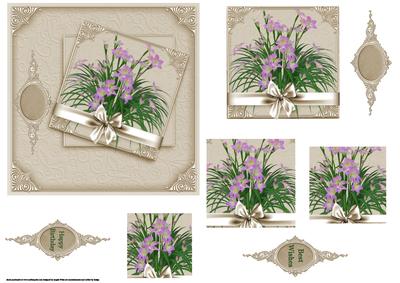 Birthday Lily Card with Pyramid Layers for Depth