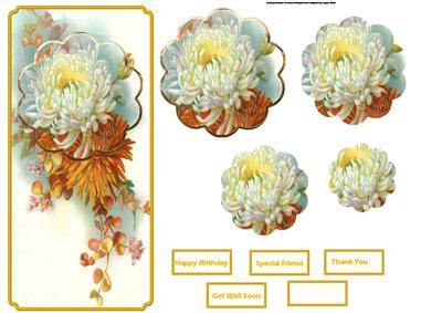 Dahlia Flowers Dl Card and Petal Stacker