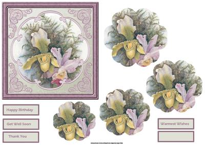 Iris Yellow and Mauve Card with Petal Stackers