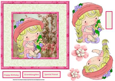 Bouquet of Spring 7x7 Card with Decoupage