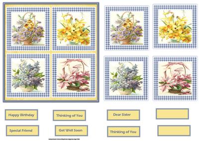 Variety of Flowers Quick Card with Toppers
