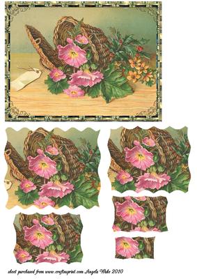 Pink Poppies in a Basket