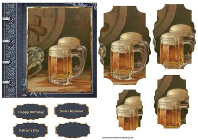 Have a Beer or Two Card with Shaped Layers