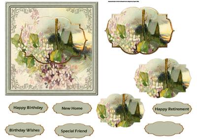Country Home Card with Shaped Layers
