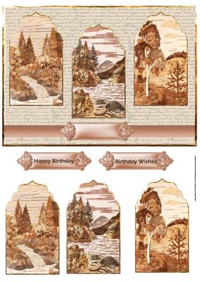 Wood Art Panel Card with Toppers