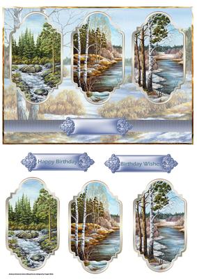 Scenic Panel Card with Toppers