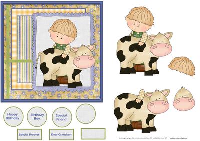 Down on the Farm Card with Decoupage