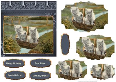 Travelling Persian Kittens Card