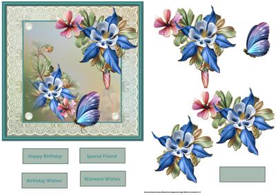 Fleurs De Flower Card with Decoupage