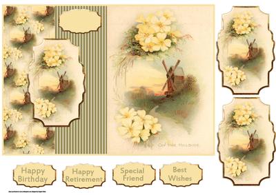 Primrose on the Hillside Fold Back Card