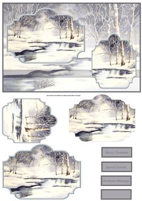 Winter Woods Card with Toppers