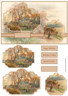 Country Life Card with Toppers