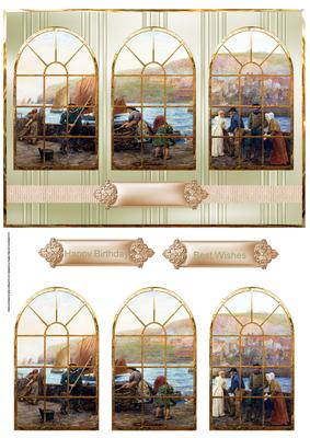 An Evening on the Quay Window View Card
