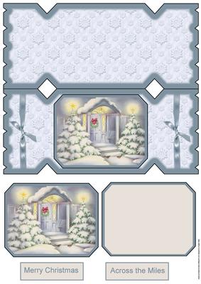 Vintage Christmas Door Cracker Card