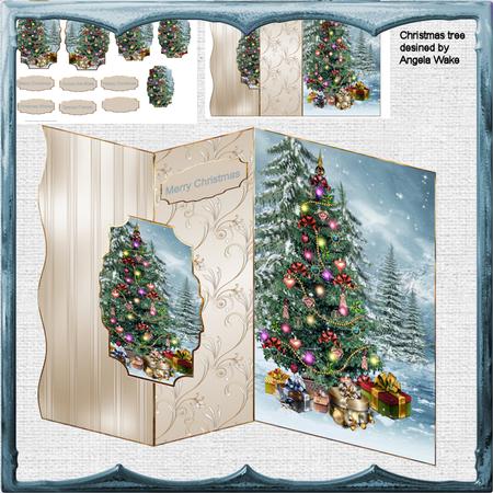 Christmas Tree No Hole Foldback Card
