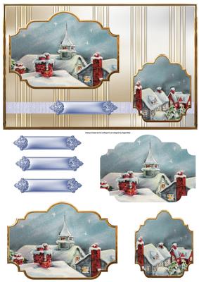 Snow on the Rooftops Card with Toppers