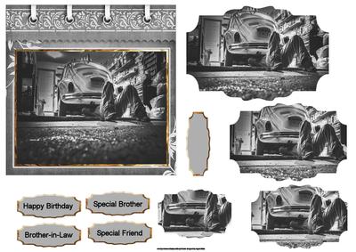 Car Mechanic Card with Shaped Stackers