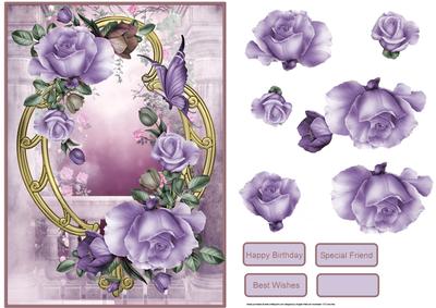 Fantasy Garden Card with Decoupage