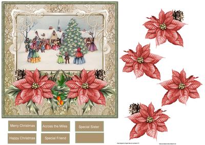 Carol Singers Around the Christmas Tree Card