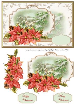 Christmas Eve Card with Decoupage