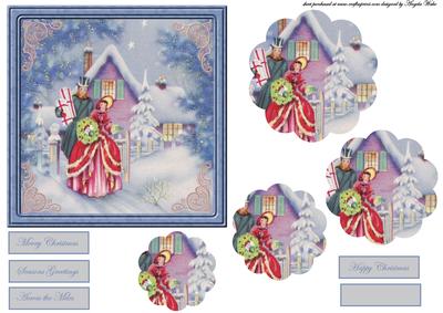 Christmas Visitors Card and Petal Stacker