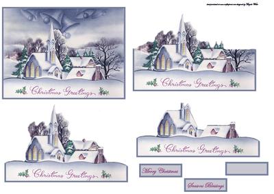 Blue Blue Christmas Easy Cut Decoupage