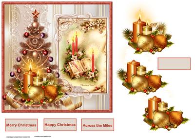 Candles, Baubles and Christmas Tree