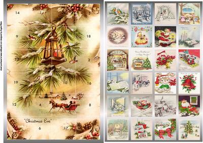Lantern Lamp Advent Calendar Card