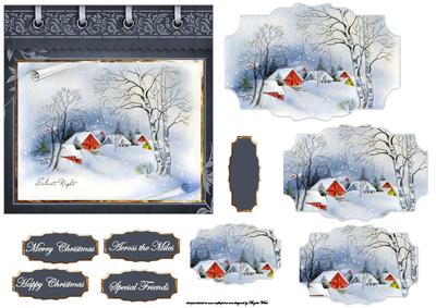 Silent Night Hamlet Card and Shaped Layers