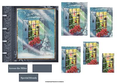 Window at Christmas Card with Pyramid Stacker