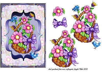 Blue Birds and Flowers Bracket