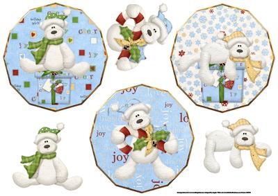 Christmas Bears Toppers and Decoupage