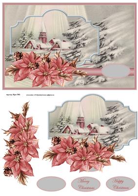 Christmas Star Over the Church Card and Layers
