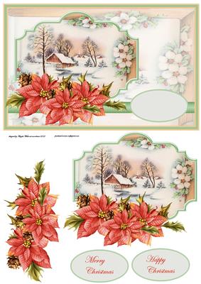 The Old Mill Card with Decoupage