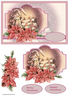 Vintage Magic Christmas Card and Decoupage