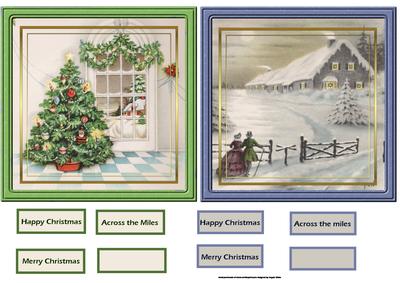 Vintage Christmas Toppers and Sentiment Tags
