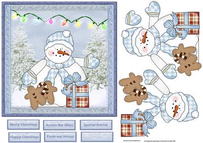Snowman and Gingerbread Men Card