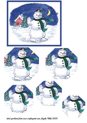Snowman in the Moonlight