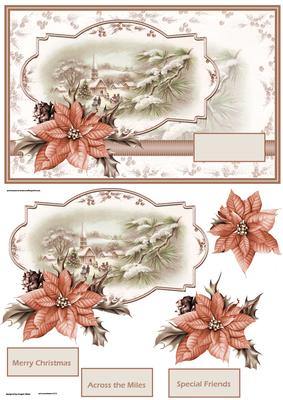 Vintage Christmas Magic, Card with Decoupage