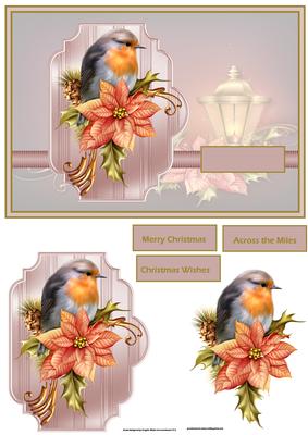 Robin in the Lamplight Card and Decoupage