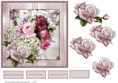 Variety of Roses Card and Decoupage