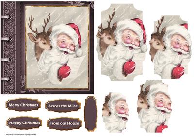 Santa Sings Carols Card with Shaped Layers