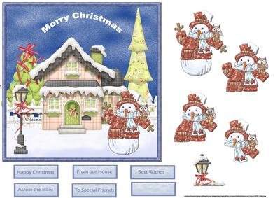 Snowman and His Pal the Owl Card