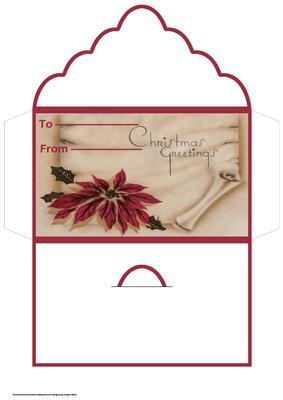Poinsettia Money Wallet